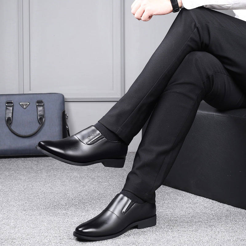 Elegant Cotton Leather Footwear for Gentlemen