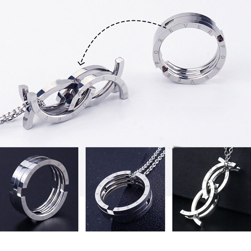 Eternal Bond Titanium Steel Couple Rings