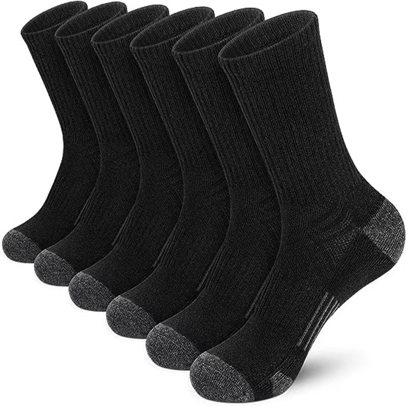 Gentlemen's Extended-Length Cotton Sports Socks - Black & White