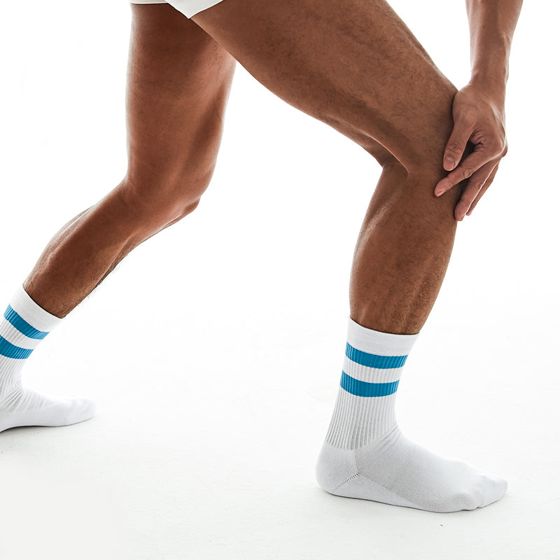 Gentlemen's Striped Performance Crew Socks