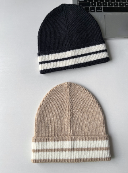 Striped Knitted Wool Hats for Men and Women