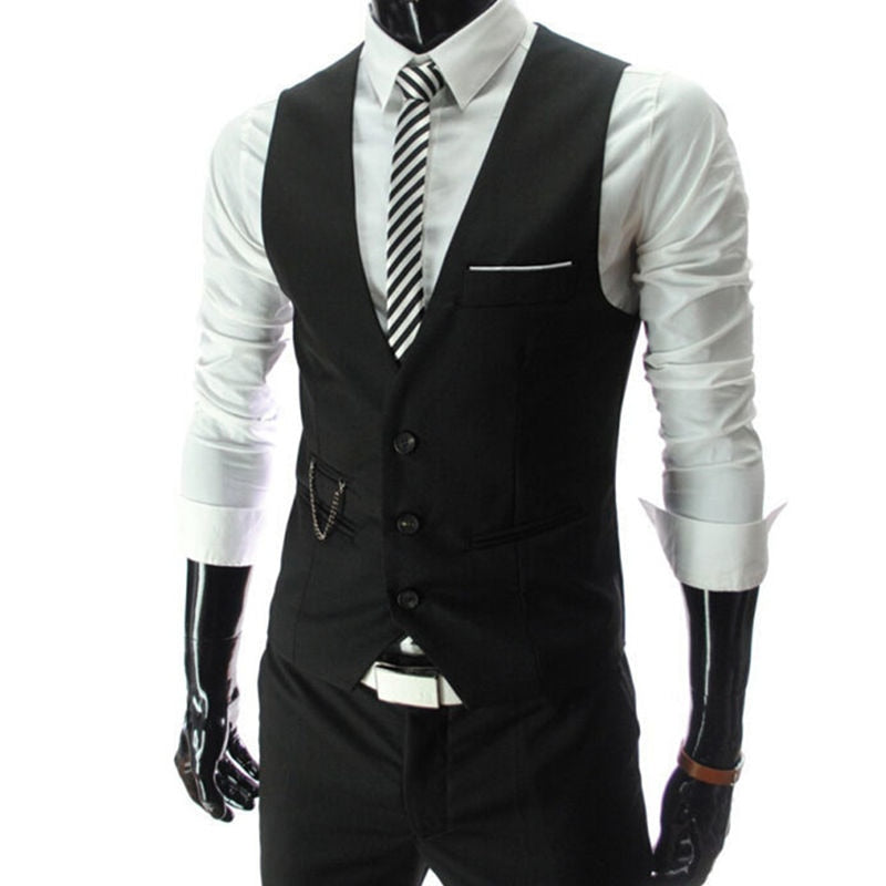 Gentleman's Classic Waistcoat - Elegant Suit Vest