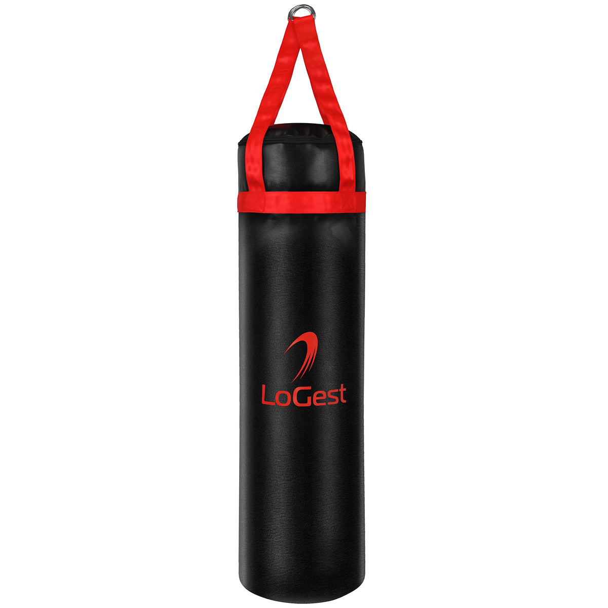 LoGest Combat Training Bag - Premium Unfilled Punching Bag for MMA and Boxing - Durable PU Leather Sports Equipment - Max 100 Lbs Capacity - Red