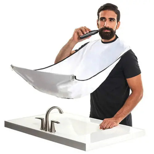Men's Shaving Bib with Suction Cup for Beard Trim