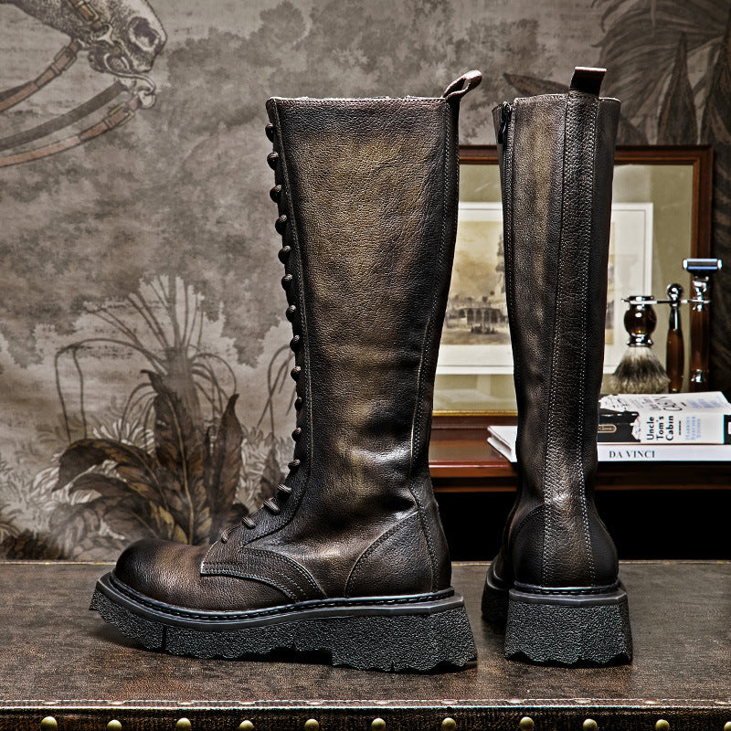 Classic Leather Martin Boots for Gentlemen