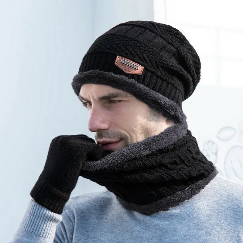 3-Piece Elegant Knitted Winter Ensemble