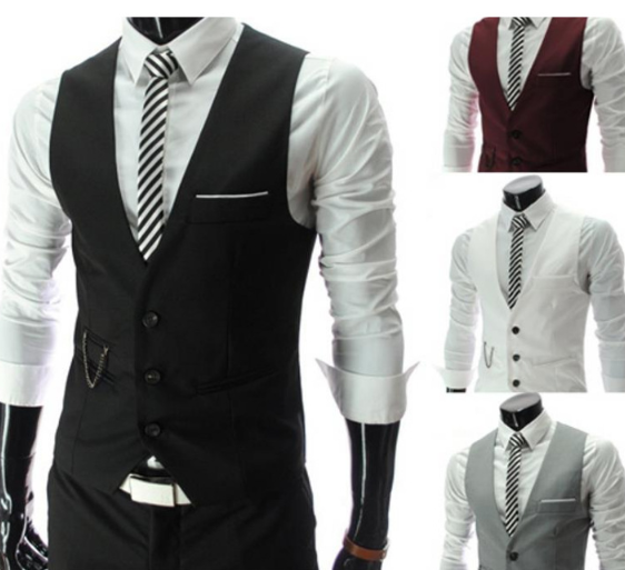 Gentleman's Classic Waistcoat - Elegant Suit Vest