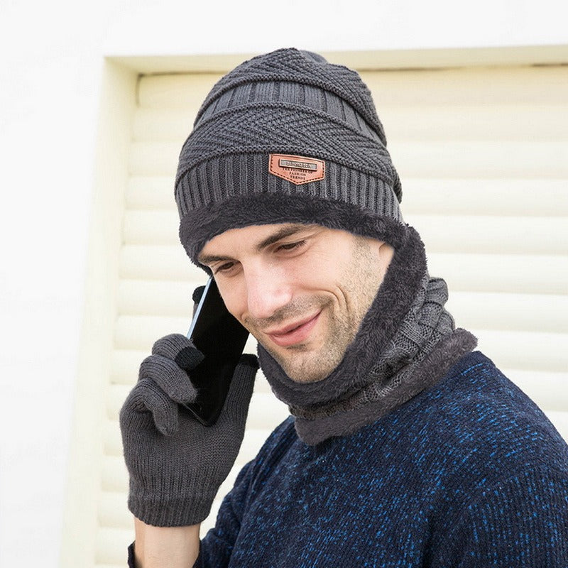 3-Piece Elegant Knitted Winter Ensemble
