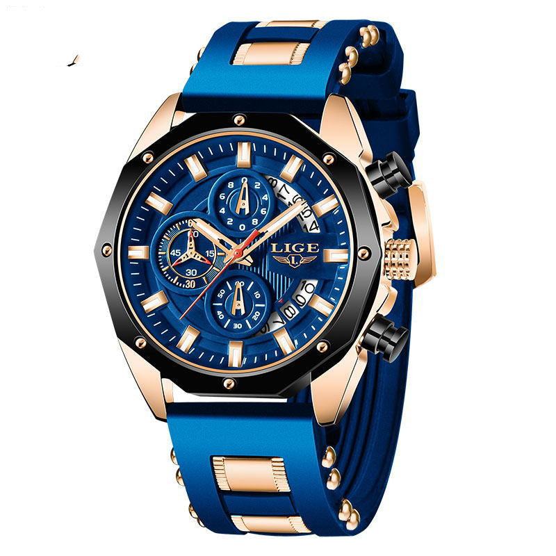 Gentlemen's Chronograph Silicone Timepiece