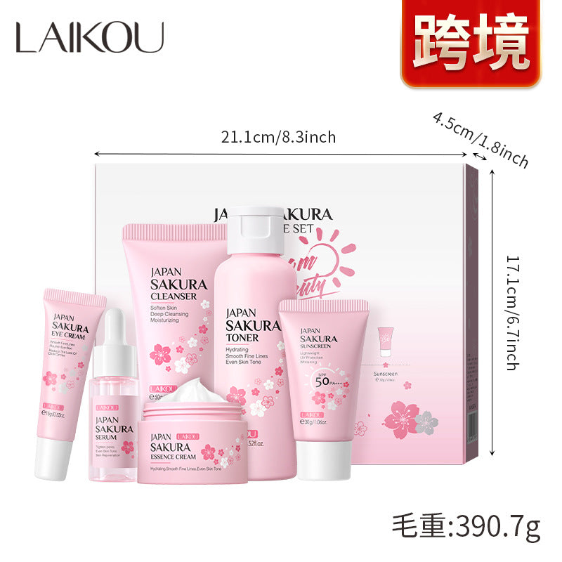 LAIKOU Cherry Blossom Skincare Set - 6 Pieces