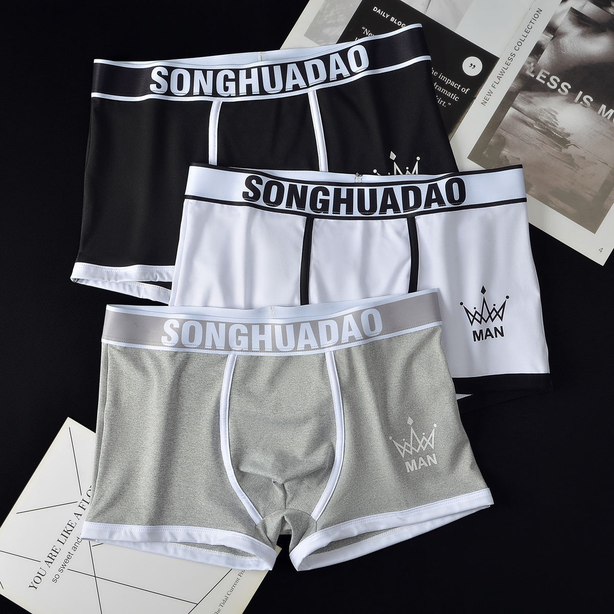 Gentlemen's Premium Color-Block Boxers