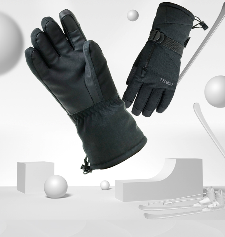COPOZZ Unisex Thermal Touchscreen Ski Gloves