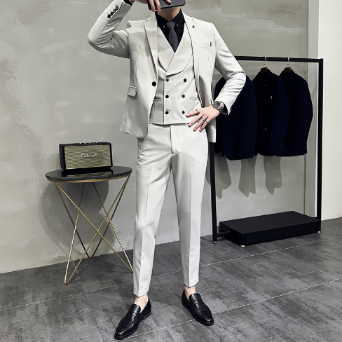 Gentleman's Premier Business Suit Set - Black / L